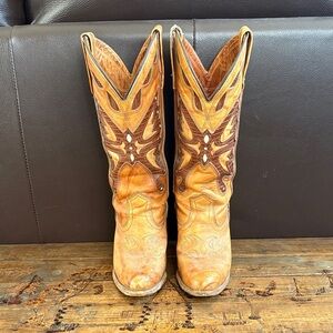 Vintage Miss Capezio Butterfly Western Leather Cowboy Boots
